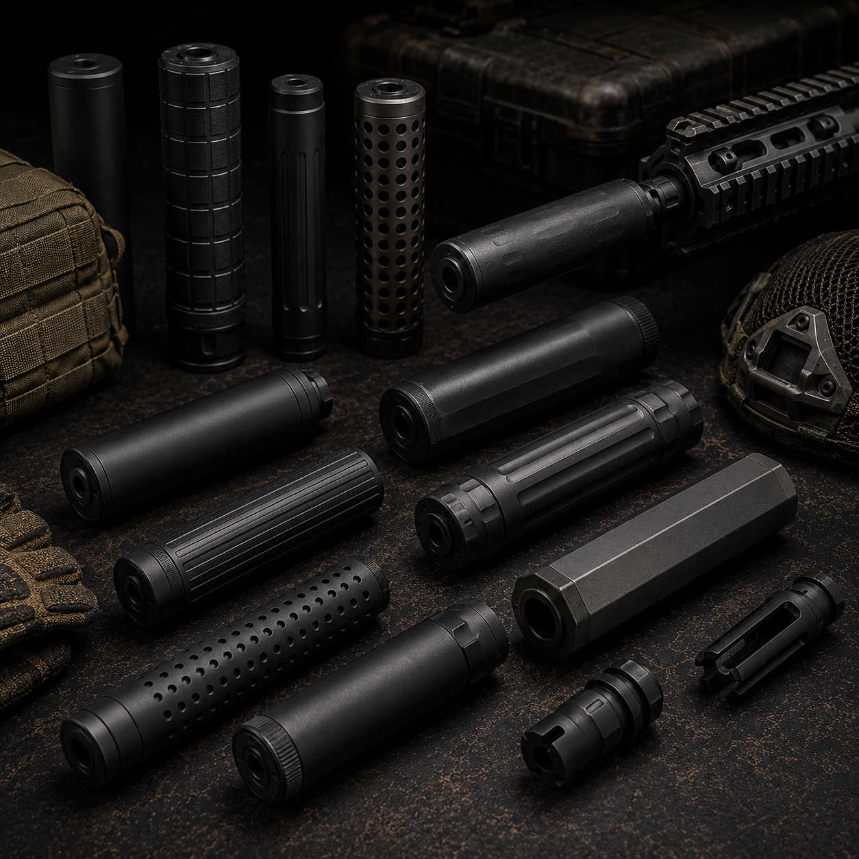 Airsoft 3D Printed Silencers/Suppressors (Dummy). Tactical gear