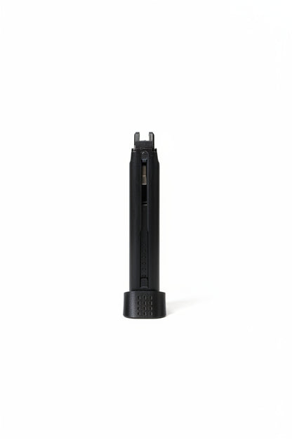Durable 3D printed replacement baseplate for compatible Glock-style airsoft magazines.