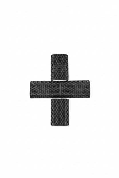 Black 3D printed M-LOK handguard cover for airsoft replica.