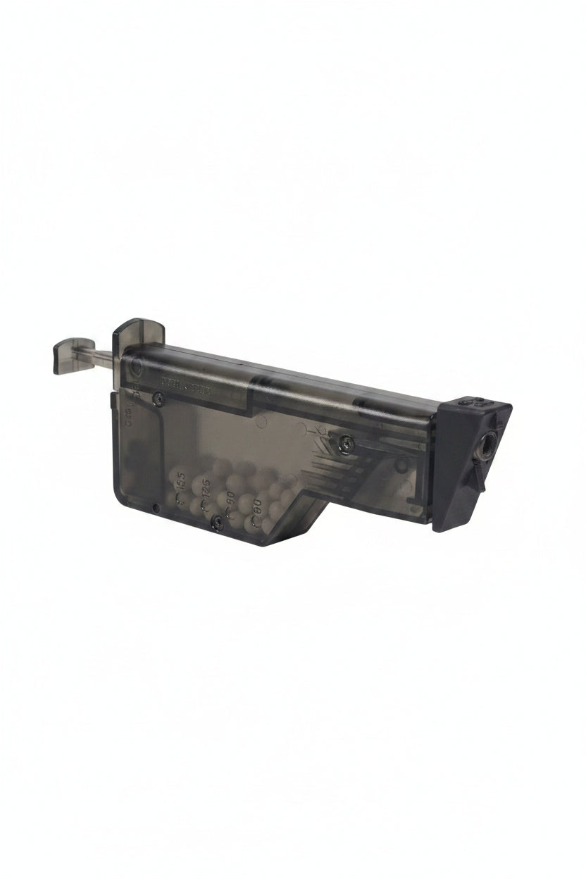 3d printed speed loader adapter to load glock style magazines for airsoft use. Quicker reload, tacbase, airsoft accessories